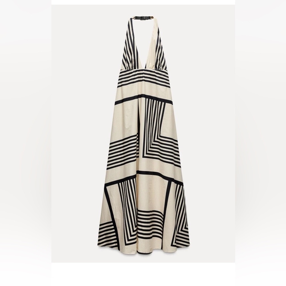 Zara Black and White Backless Dress Small NWT GORGEOUS - Picture 2 of 13